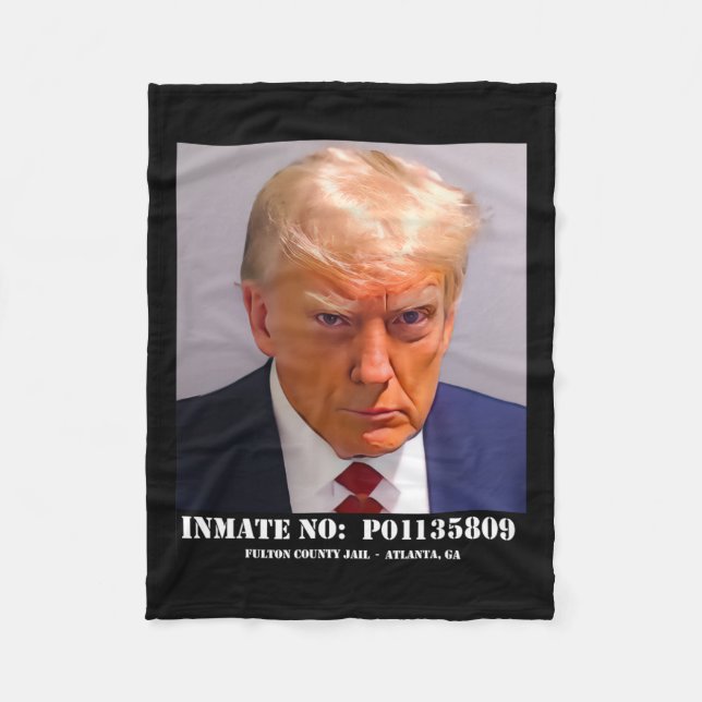 Cobertor De Velo Donald Trump Mug Shot (Frente)