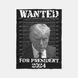 Cobertor De Velo Donald Trump Não Culpado Mug Shot 2024 Procurado P