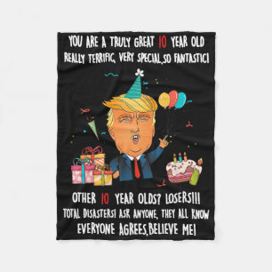 Cobertor De Velo Donald Trump Presidente Engraçado 10º Aniversário
