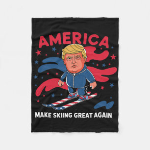 Cobertor De Velo Donald Trump Skiing America - Faça o Excelente de 