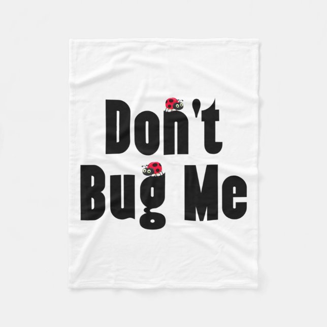 Cobertor De Velo Don't Bug Me - Funny Ladybug Family Insect  (Frente)