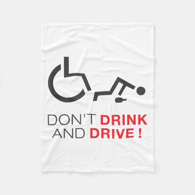 Cobertor De Velo Don't Drink And Drive! Funny Wheelchair Drinking  (Frente)