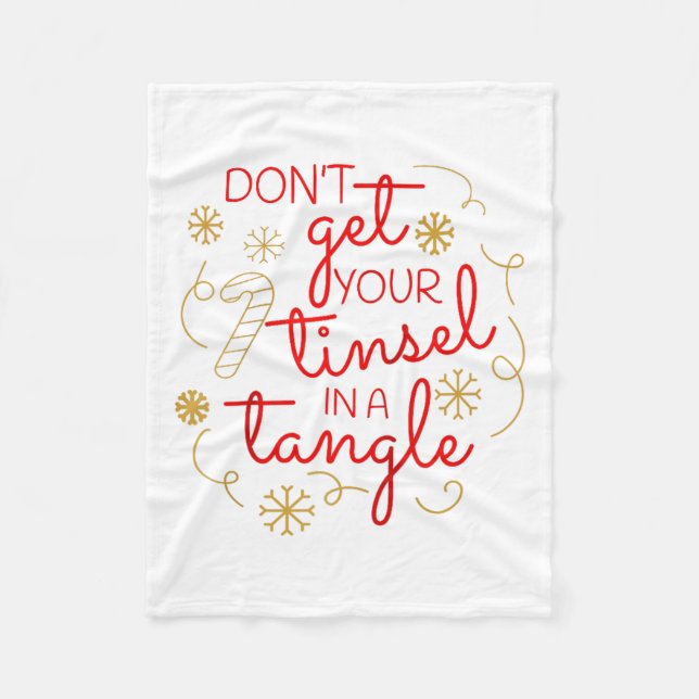 Cobertor De Velo Don't Get Your Tinsel In A Tangle Christmas Raglan (Frente)
