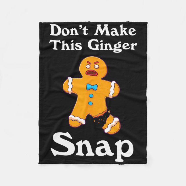 Cobertor De Velo Don't Make This Ginger Snap Redhead Gift Christmas (Frente)