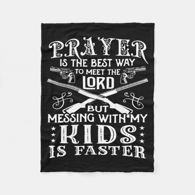 Cobertor De Velo Don't Mess With My Kids! Mom  (Frente)