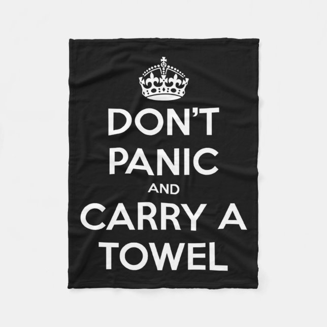 Cobertor De Velo Dont Panic And Carry A Towel  (Frente)