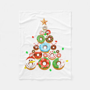 Cobertor De Velo Donuts Engraçados Luzes De Natal Árvore De Natal P