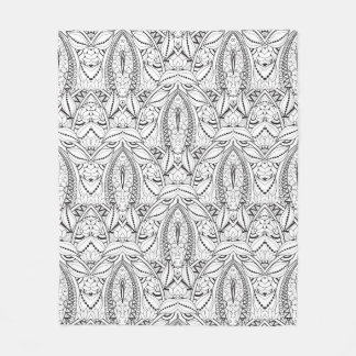 Cobertor De Velo Doodle tribal abstrato