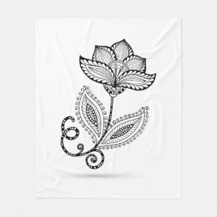 Cobertor De Velo Doodles de Paisley Mehndi do Henna