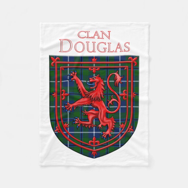 Cobertor De Velo Douglas Tartan Scottish Xadrez Lion Rampant (Frente)
