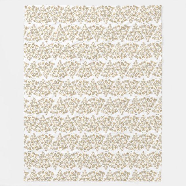 Cobertor De Velo Dourada cerâmicaQue árvore de Natal (Frente)