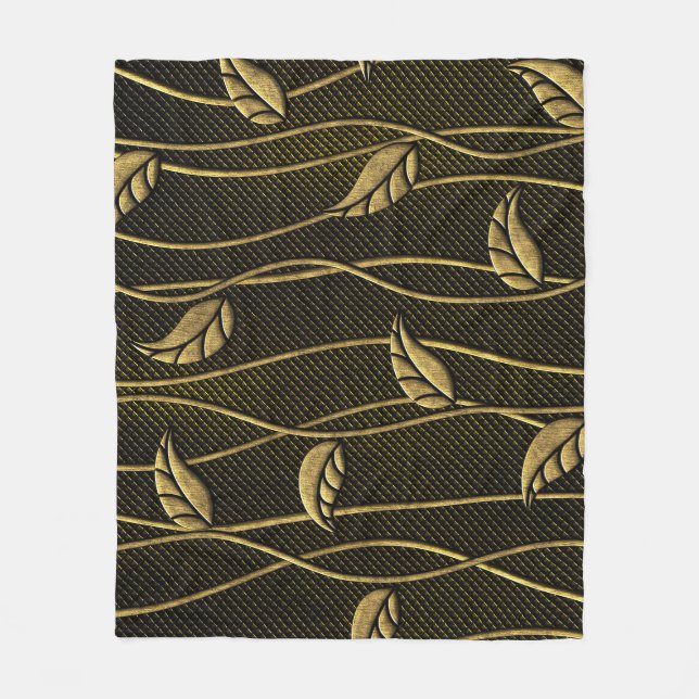 Cobertor De Velo Dourado e preto: deixa textura 3D. (Frente)