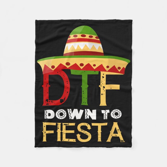 Cobertor De Velo Down To Fiesta Dtf Mexicano Cinco De Mayo (Frente)