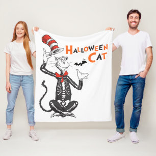 Cobertor De Velo Dr. Seuss Gato no Chapéu de Halloween