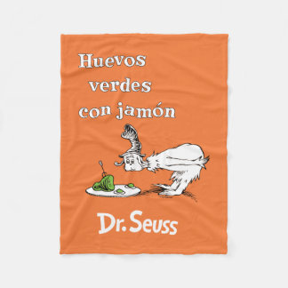 Cobertor De Velo Dr. Seuss Ovos Verdes e Presunto em Espanhol