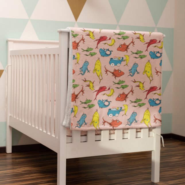 Cobertor De Velo Dr. Seuss | Padrão De Um Peixe Dois Peixes (Criador carregado)