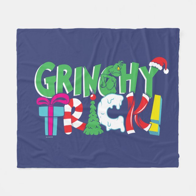 Cobertor De Velo Dr. Seuss | Truque de Grinchy (Frente (Horizontal))