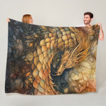Dragão Fantasma Fleece Blanket