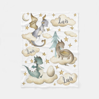 Cobertor De Velo Dragão Sonha Bebê