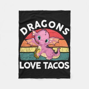 Cobertor De Velo Dragões Adoram Taco Camisa Cinco Mayo Engraçado Me