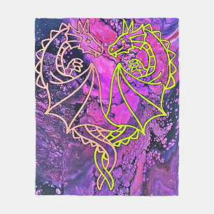 Cobertor De Velo Dragões Interligados