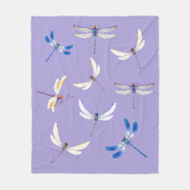 Cobertor De Velo Dragões maravilhosos voando em Dusky Purple