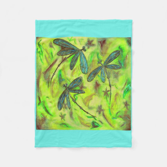 Cobertor De Velo Dragões pesados em um céu estrelado (Frente)