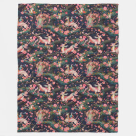 Cobertor De Velo Dragões Rosa e Blossomas de Cereja
