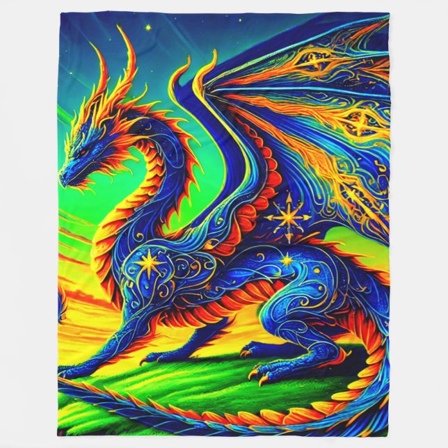 Cobertor De Velo Dragon Art (Frente)