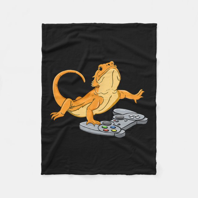 Cobertor De Velo Dragon Lizard Gamer Jogo Gecko (Frente)