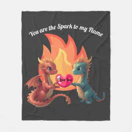 Cobertor De Velo Dragon Love Fleece Blanket