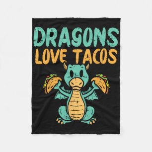 Cobertor De Velo Dragon Love Tacos Cute Cinco De Mayo Comida mexica