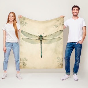 Cobertor De Velo Dragonfly Fleece Blanket, Dragonfly