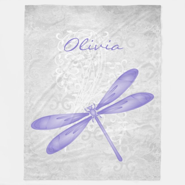 Cobertor De Velo Dragonfly Personalizada Fleece Blanket (Frente)