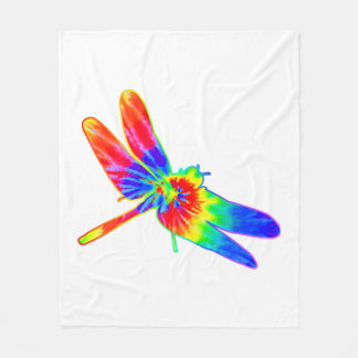 Cobertor De Velo Dragonfly Tie Dye Rainbow