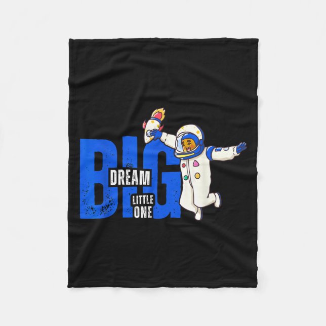 Cobertor De Velo Dream Big, Little One - Insrational Quote Gift For (Frente)