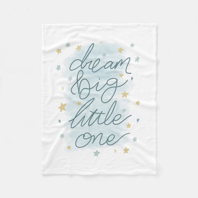 Cobertor De Velo Dream Big Little One Pastel Stars (Frente)