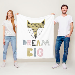 Cobertor De Velo Dream Big Scandinavian Fox
