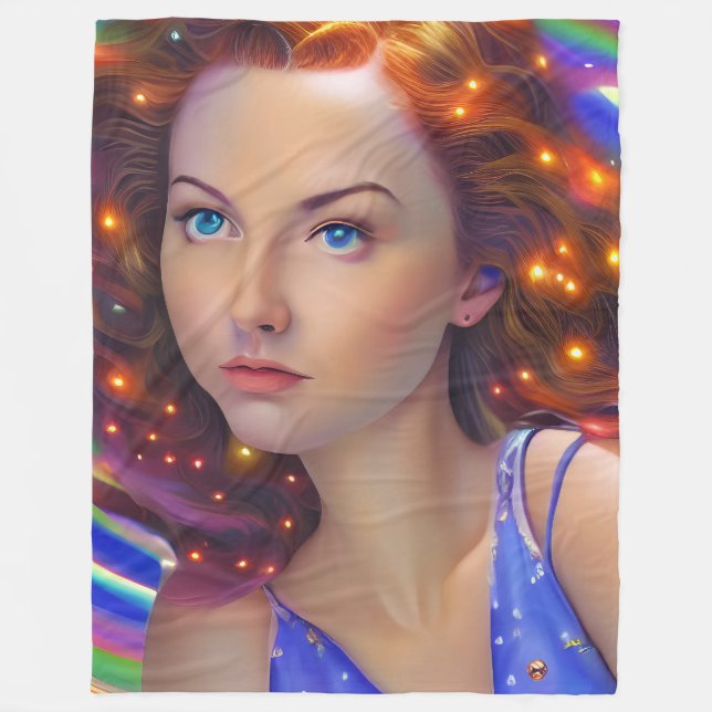 Cobertor De Velo DreamGirl com Luzes Arco-Íris (Frente)