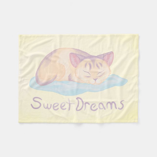 Cobertor De Velo Dreaming Kitten (Frente (Horizontal))
