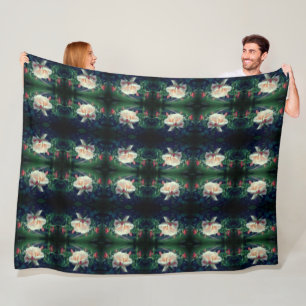 Cobertor De Velo Dreamy Peach Rosa and Buds Abstrato