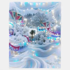 Cobertor De Velo Dreamy Winter Wonderland Lights