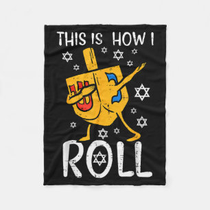 Cobertor De Velo Dreidel Dabbing Feio Hanukkah Chanukah Engraçado H