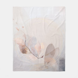 Cobertor De Velo Dried Eucalyptus Leaves Gold Circle Minimal Art