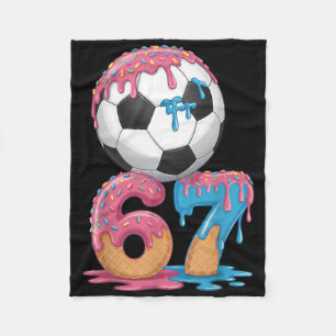 Cobertor De Velo Drip de Futebol Número 67 Jogador de Futebol Mascu