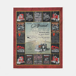 Cobertor De Velo Driver de caminhão personalizado para meu Namorada