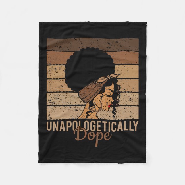 Cobertor De Velo Droga sem desculpas - História Negra Mulher Africa (Frente)