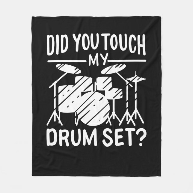 Cobertor De Velo Drummer - Meu Conjunto de Tambores (Frente)