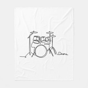 Cobertor De Velo Drummer Music Design Um Tambor De Linha