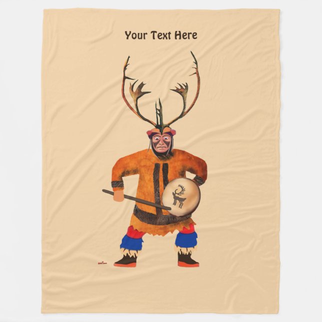 Cobertor De Velo Drumming Shaman (Frente)